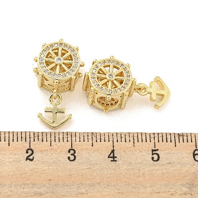 Rack Plated Brass with Cubic Zirconia Pendant KK-P270-15G-1