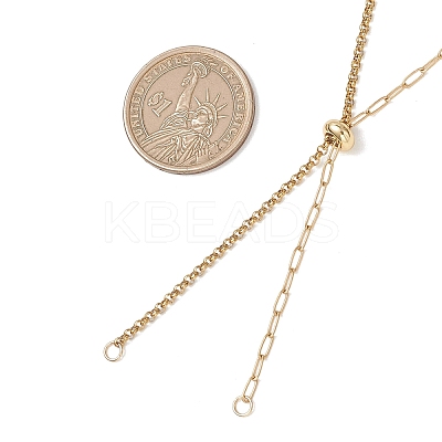 2MM 304 Stainless Steel Mixed Chain Slider Necklace Making AJEW-JB01558-01-1
