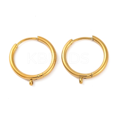 Ion Plating(IP) 304 Stainless Steel Hoop Earring Findings STAS-G339-01G-1