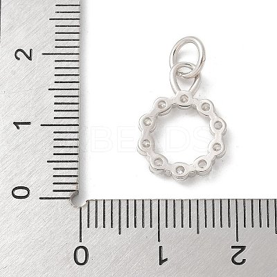S925 Sterling Silver Micro Pave Cubic Zirconia Pendant LS-STER-H115-02A-S-1