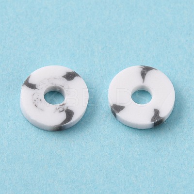 Handmade Two Tone Polymer Clay Beads CLAY-N008-B010E-1