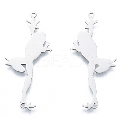 Non-Tarnish 201 Stainless Steel Connector Charms STAS-N090-LA946-1-1