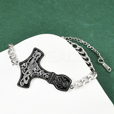 304 Stainless Steel Enamel Link Bracelets LS-BJEW-P356-01B-P-1