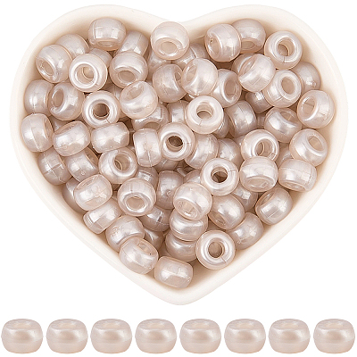 800Pcs Plastic Pearlized Beads KY-SP0001-53A-1