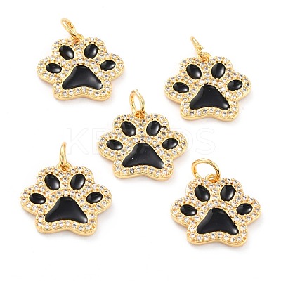 Real 18K Gold Plated Brass Micro Pave Cubic Zirconia Charms ZIRC-L100-085G-02-1
