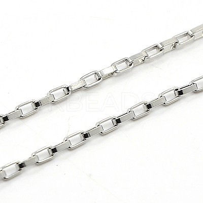 Tarnish Resistant Box Chain Necklace for Men NJEW-F027-17-2mm-1