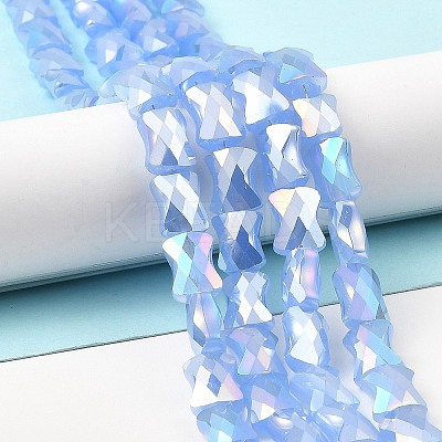 AB Color Plate Glass Beads Strands EGLA-P051-06A-C03-1