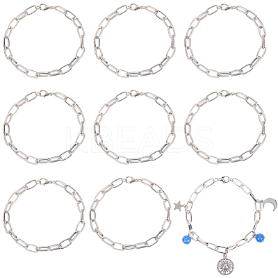 20Pcs Iron Cable Chain Bracelets for Women Men BJEW-SC0001-42-1