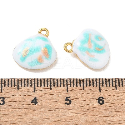 304 Stainless Steel Enamel & Glitter Powder Pendants STAS-Q119-04G-05-1
