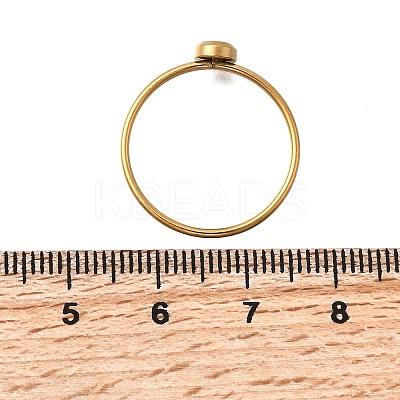 304 Stainless Steel Finger Ring Rhinestone Settings STAS-H237-01C-G-1