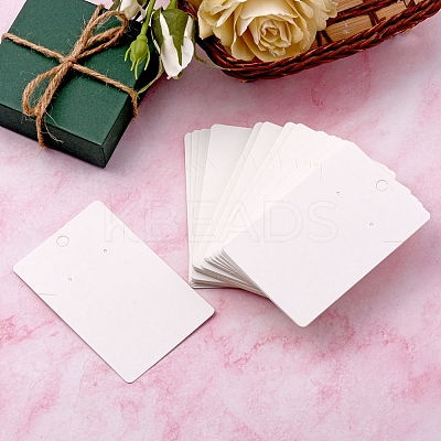 Rectangle Paper One Pair Earring Display Cards with Hanging Hole CDIS-YW0001-04-1