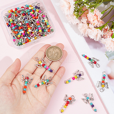 50Pcs Dyed Synthetic Turquoise Beads Pendants FIND-UN0001-90-1
