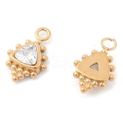 304 Stainless Steel Rhinestone Pendants STAS-Q340-06G-02-1
