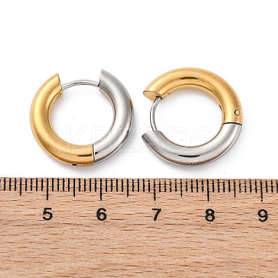 Two Tone 304 Stainless Steel Hinged Hoop Earrings for Women LS-EJEW-A073-01B-1