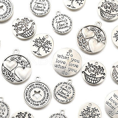 50Pcs Tibetan Style Alloy Pendants TIBE-FS0003-25-RS-1