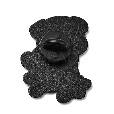 Pug with Skateboarding Enamel Pins JEWB-I055-04EB-08-1