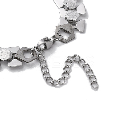 Non-Tarnish 304 Stainless Steel Hexagon Link Chain Bracelets BJEW-Q343-12P-1