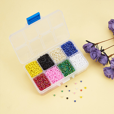 8/0 Round Glass Seed Beads SEED-PH0006-3mm-08-1