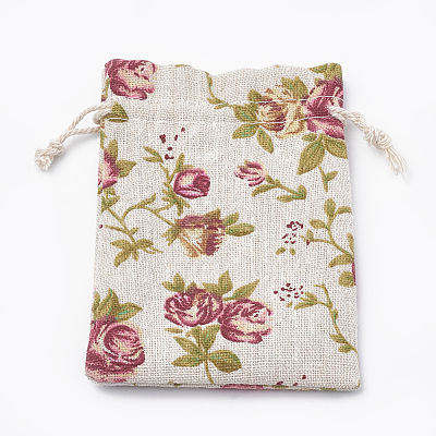 Polycotton(Polyester Cotton) Packing Pouches Drawstring Bags ABAG-T006-A10-1