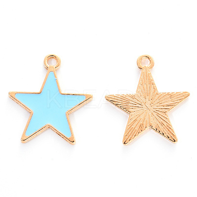 Alloy Enamel Pendants ENAM-R059-01A-RS-1