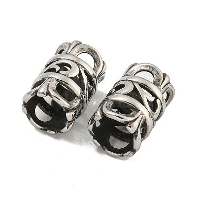 316 Surgical Stainless Steel European Beads STAS-Q326-03AS-02-1