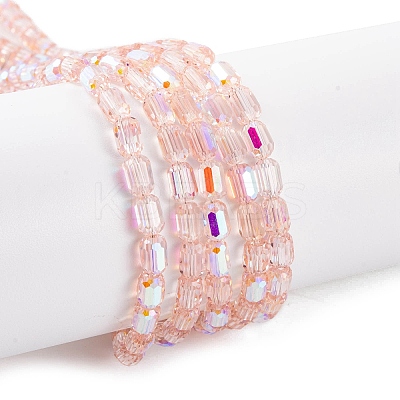 Electroplate Glass Beads Strands EGLA-D031-01Y-1