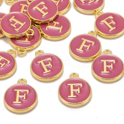 Golden Plated Alloy Enamel Charms X-ENAM-S118-08F-1
