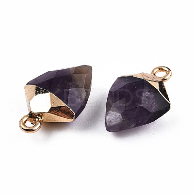 Natural Amethyst Pendants G-N326-134-02-1