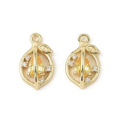 Brass Micro Pave Cubic Zirconia Pendants LS-KK-C107-05G-1