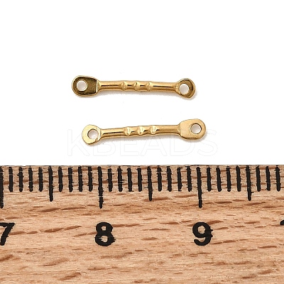 304 Stainless Steel Textured Bar Links Connector Charms STAS-A134-01H-G-1