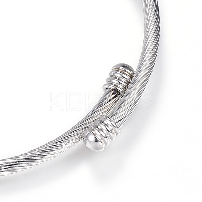 Tarnish Resistant 316 Surgical Stainless Steel Torque Bangles X-BJEW-D437-A37-P-1