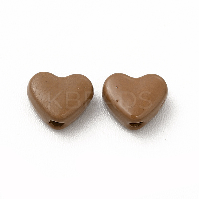 Heart Spray Painted Alloy Beads FIND-G053-01G-1