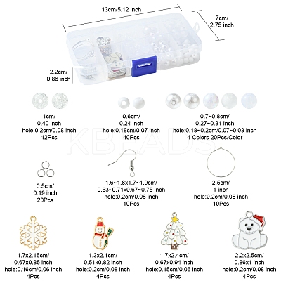 Acrylic Bead DIY Earring Making Kits DIY-FS0006-67D-1