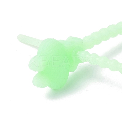 Luminous Silicone Cable Zip Ties AJEW-P104-01A-1
