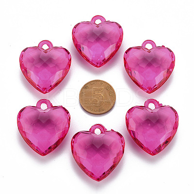 Transparent Acrylic Pendants X-TACR-T024-03B-906-1