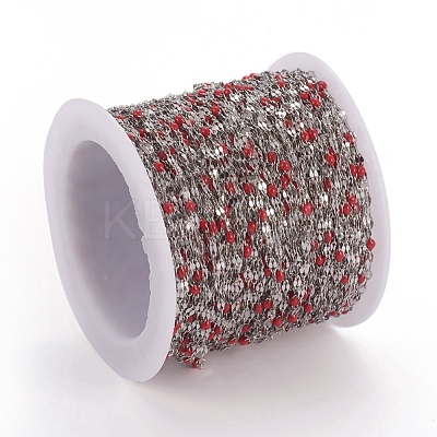 Handmade 304 Stainless Steel Dapped Chains CHS-D026-16B-P-1