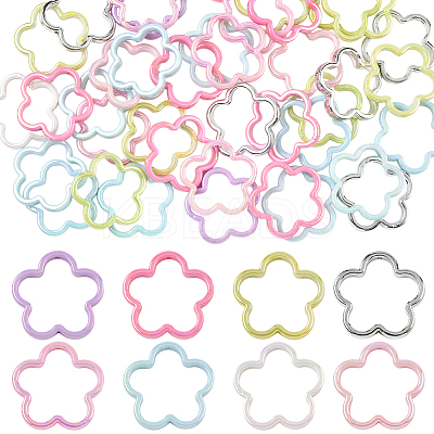40Pcs UV Plating Acrylic Beads Frame MACR-SP0001-91-1