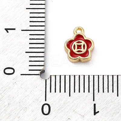 Brass Enamel Charms KK-A240-07G-1