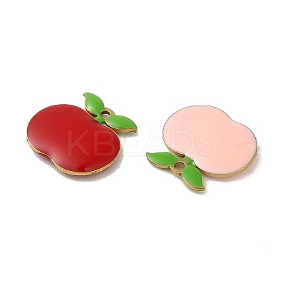 Teachers' Day Brass Enamel Charms KK-S368-01G-1