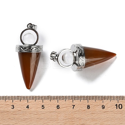 Dyed & Heated Natural Agate Pendants G-F777-06P-08-1