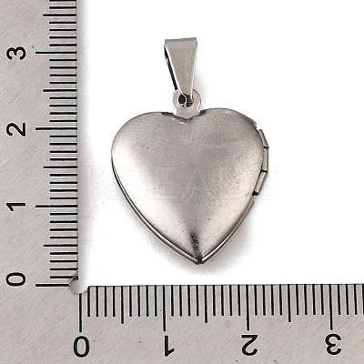 316 Stainless Steel Locket Pendants STAS-C123-02C-P-1