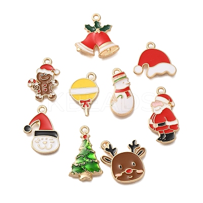 Christmas Theme Alloy Enamel Pendants FIND-M039-01A-1