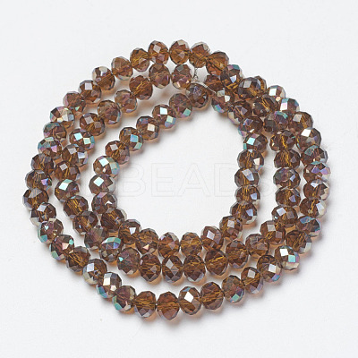Electroplate Glass Beads Strands EGLA-A034-T6mm-J17-1