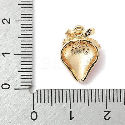 Brass Micro Pave Cubic Zirconia Enamel Pendants LS-KK-M326-05B-G-1