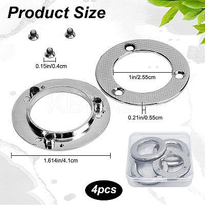 4Pcs Alloy Eyelet Grommets for Bag FIND-GF0003-23P-1