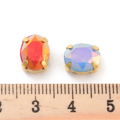 Oval Opal Sew On Rhinestones RGLA-G024-04A-G-1