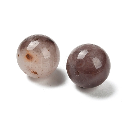 Natural Violet Strawberry Quartz Sphere Beads G-G290-07B-1