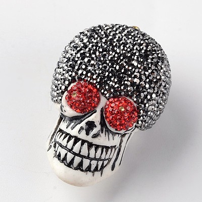 Skull Resin Pendants BRES-K001-01-1