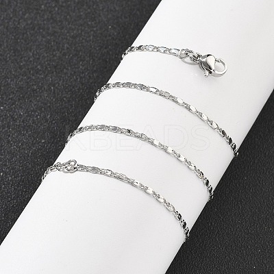 Brass Link Chain Necklaces for Women NJEW-D302-17P-1