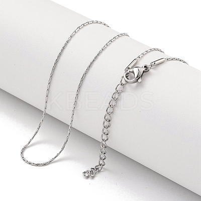 Non-Tarnish 304 Stainless Steel Boston Link Chain Necklaces LS-NJEW-R266-06P-1
